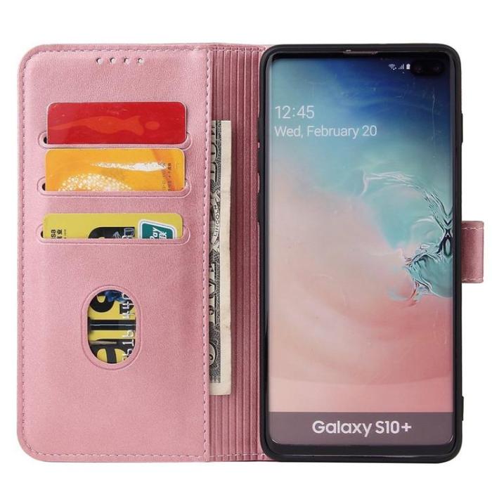 UTGATT5 - Magnet Elegant Kickstand Fodral Samsung Galaxy S10 Plus - Rosa