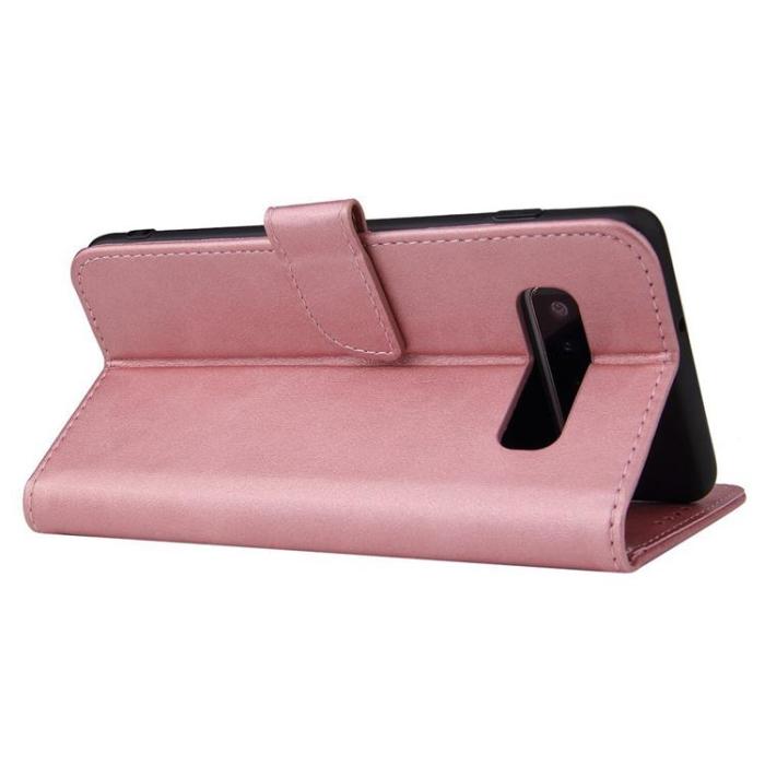 UTGATT5 - Magnet Elegant Kickstand Fodral Samsung Galaxy S10 Plus - Rosa
