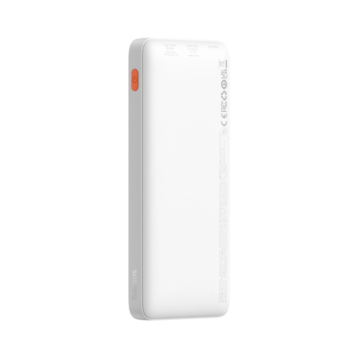 BASEUS - Baseus Powerbank 10000 mAh 20W Med USB-A Till USB-C Kabel - Vit