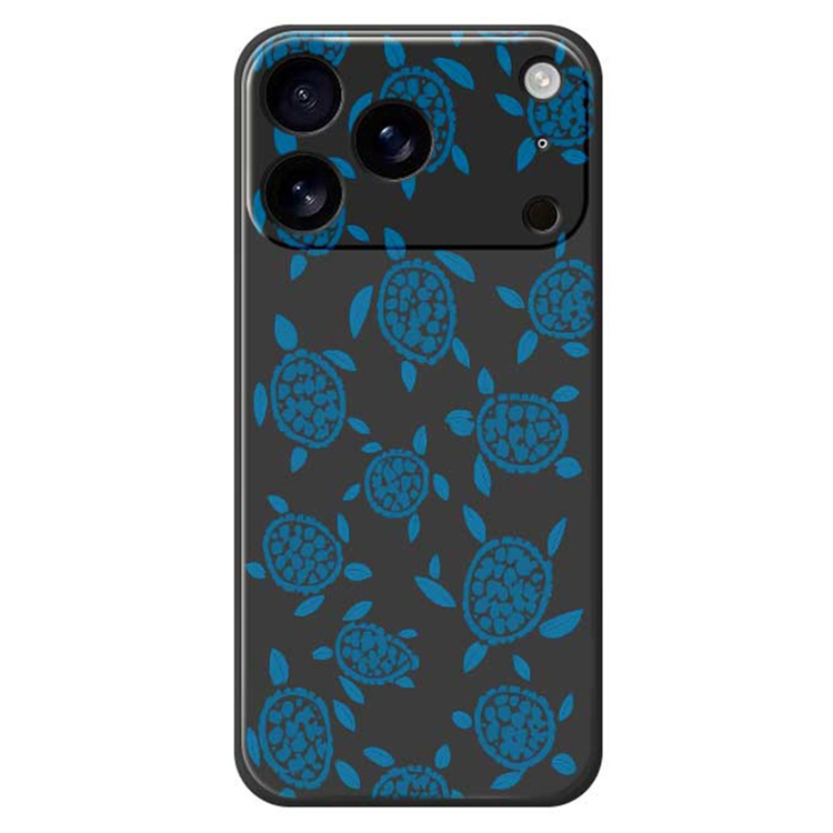 iPhone 17 Pro Max Mobilskal Turtle Pattern Straight Edge - Svart | 2353 | AlltMobil