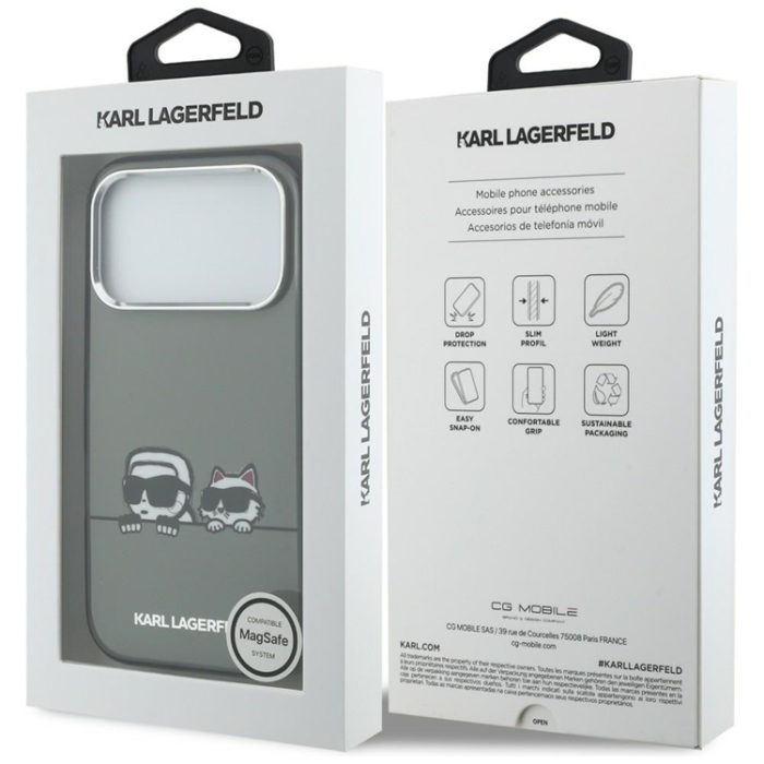 KARL LAGERFELD - Karl Lagerfeld Mobilskal För iPhone 17 Pro Max Magsafe IML Peekaboo Logo