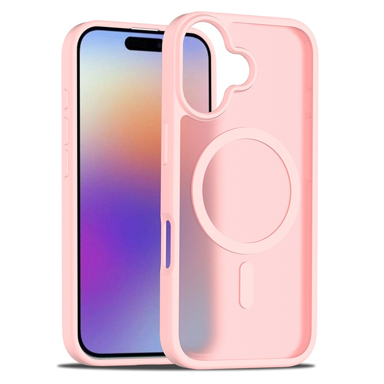 iPhone 17 Mobilskal MagSafe Acrylic Skin Touch - Rosa | 2353 | AlltMobil