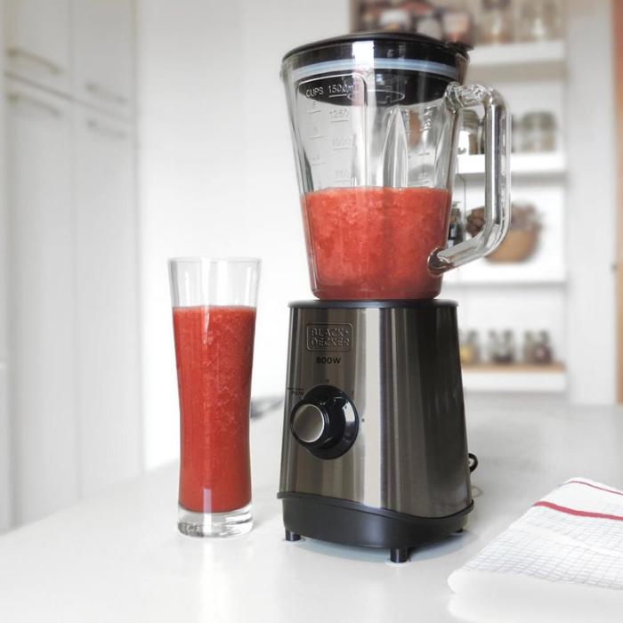 BLACK+DECK - BLACK+DECK Mixer 800W Borstat Stål