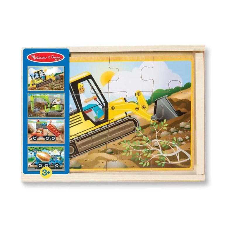 MND Wooden Puzzles In A Box Construction 12 Pcs