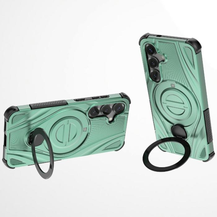 OEM - Mobilskal för Samsung Galaxy S26 Magnetiskt Kickstand TPU PC - Grön