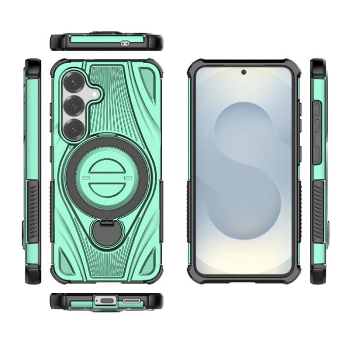 OEM - Mobilskal för Samsung Galaxy S26 Magnetiskt Kickstand TPU PC - Grön