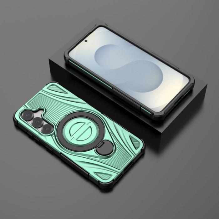 OEM - Mobilskal för Samsung Galaxy S26 Magnetiskt Kickstand TPU PC - Grön