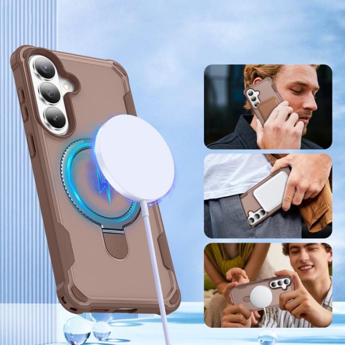 OEM - Mobilskal för Samsung Galaxy S26 Magnetiskt Kickstand TPU + PC - Guld