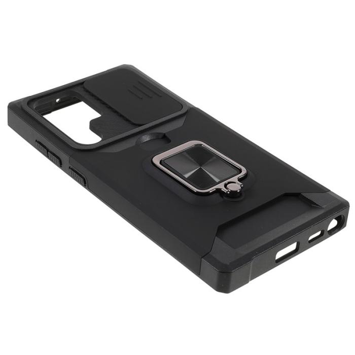 OEM - Mobilskal för Samsung Galaxy S26 Ultra Kickstand PC + TPU - Svart
