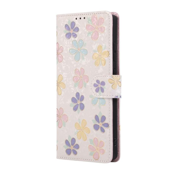 OEM - Mobilfodral för Samsung Galaxy S26 Ultra Konstläder RFID - Färgglad Blomma
