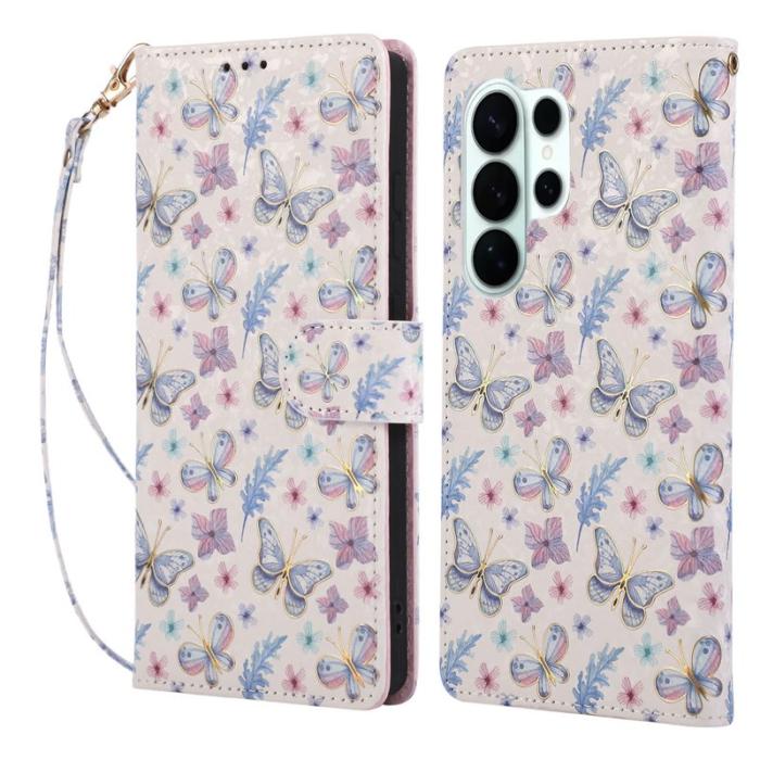 OEM - Mobilfodral för Samsung Galaxy S26 Ultra Konstläder RFID - Fjäril
