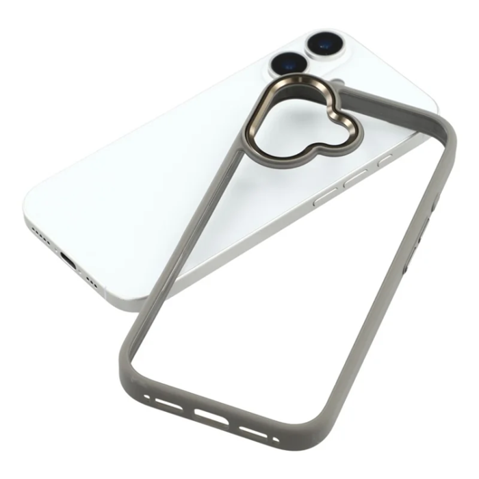 A-One Brand - FULEXIN iPhone 17 Mobilskal Crystal Clear - Titangrå