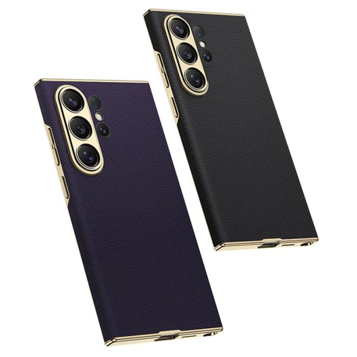 GKK - GKK Mobilskal för Samsung Galaxy S26 Ultra Elektropläterad PU + PC - Svart