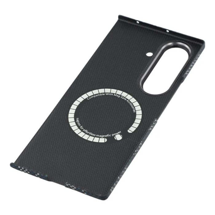 A-One Brand - Galaxy Z Fold 7 5G Mobilskal Magsafe Aramid Fiber - Geometric Blå