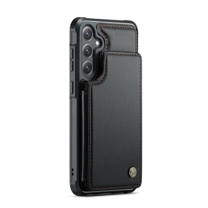 Caseme - CASEME C22 Samsung Galaxy S24 FE Fodral Konstläder Svart