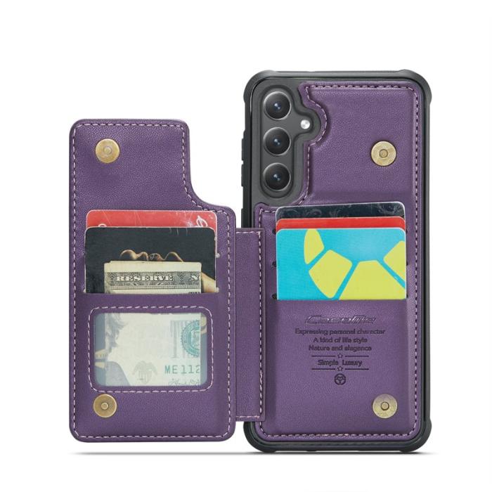 Caseme - CASEME C22 Mobilskal till Samsung Galaxy S24 FE Läder med RFID - Lila