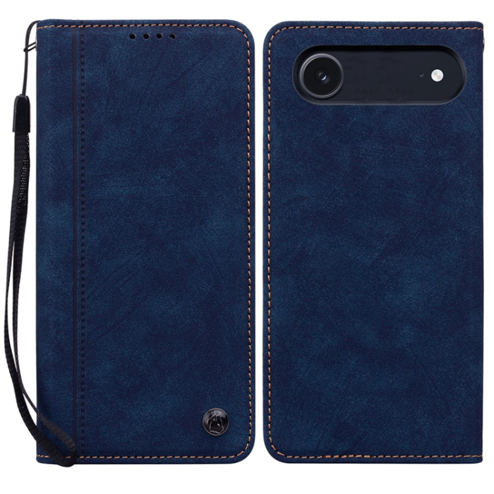 A-One Brand - iPhone Air Plånboksfodral med Rem Lines Pattern - Blå