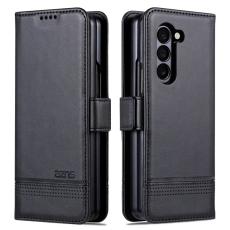 AZNS - AZNS Samsung Galaxy Z Fold6 Pl&aring;nboksfodral Konstl&auml;der - Svart