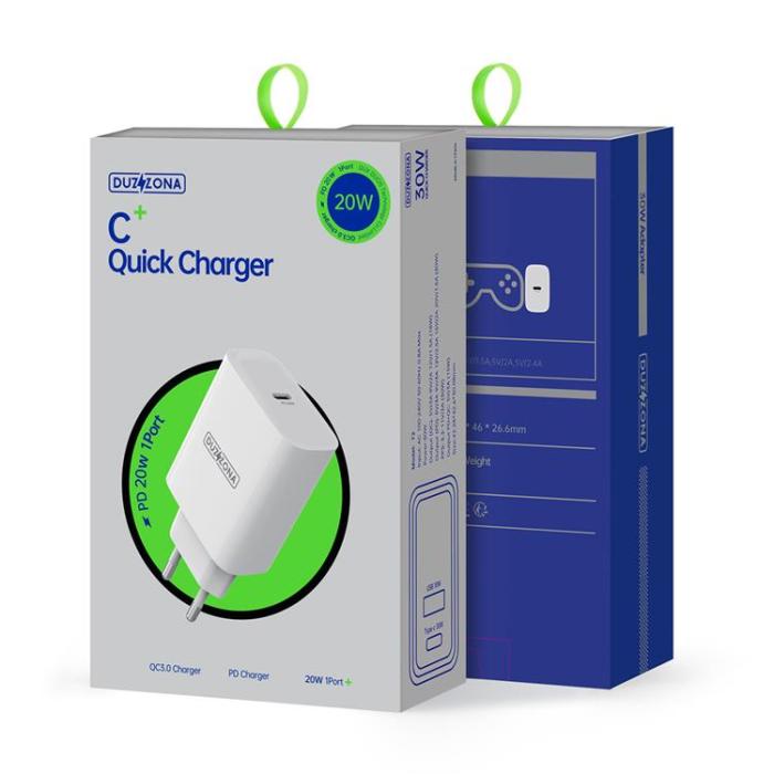 UTGATT5 - Duzzona PD Väggladdare 20W Typ-C - Vit