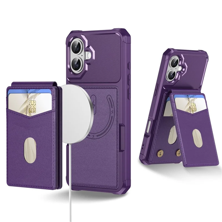 iPhone 17 Mobilskal Magsafe Korthållare Detachable - Lila | 2353 | AlltMobil