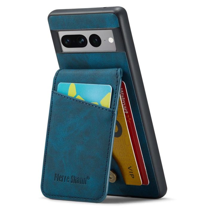 FIERRE SHANN - FIERRE SHANN Google Pixel 7 Pro Fodral PU+TPU - Blå