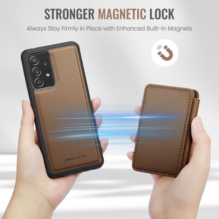 JEEHOOD - JEEHOOD J05 Fodral för Samsung Galaxy A53 5G Konstläder Brun