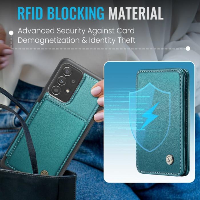 JEEHOOD - JEEHOOD J05 Fodral för Samsung Galaxy A53 5G Konstläder Cyan