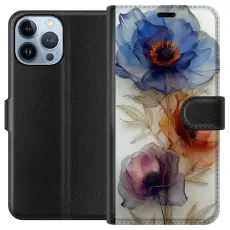 Gustaf - Pl&aring;nboksfodral till Apple iPhone 13 Pro Max med Silkesblommor