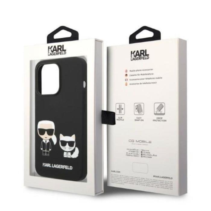 KARL LAGERFELD - Karl Lagerfeld iPhone 14 Pro Max Skal Magsafe Silicone Karl & Choupette
