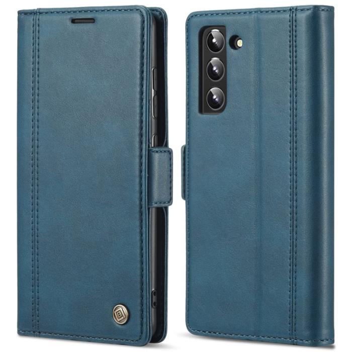 LC.imeeke - LC.IMEEKE Samsung Galaxy S22 5G Plånboksfodral Konstläder - Blå