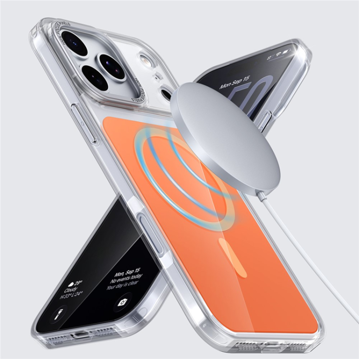 A-One Brand - iPhone 17 Pro Max Mobilskal MagSafe TPU Acrylic - Orange