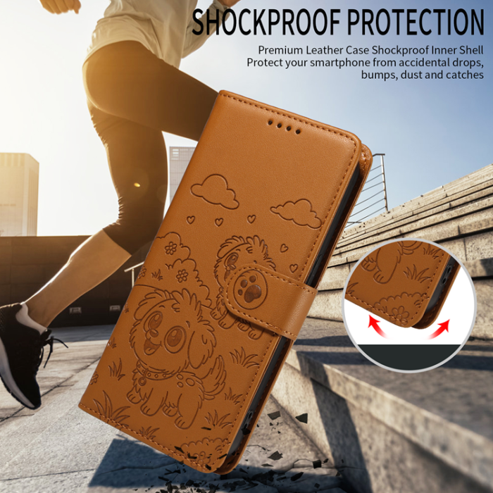 A-One Brand - iPhone Air Plånboksfodral RFID med handledsrem - Brun