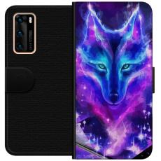 iSecrets - Plånboksfodral till Huawei P40 med Neon Varg