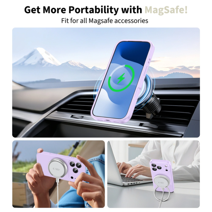 Tech-Protect - Tech-Protect iPhone 17 Pro Mobilskal Magsafe Silikon - Mauve