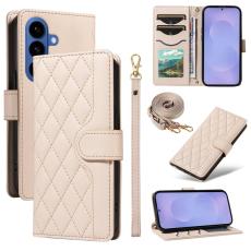 OEM - Rhombus Samsung Galaxy S26 Plus Fodral &Auml;kta L&auml;der - Aprikos