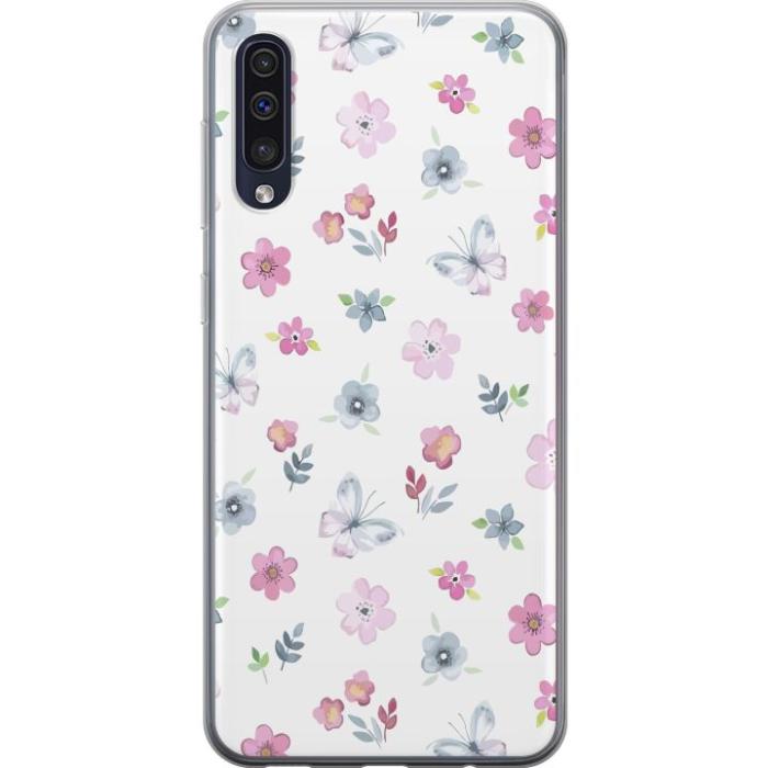 iSecrets - Mobilskal till Samsung Galaxy A50 med Blommor och fjärillar