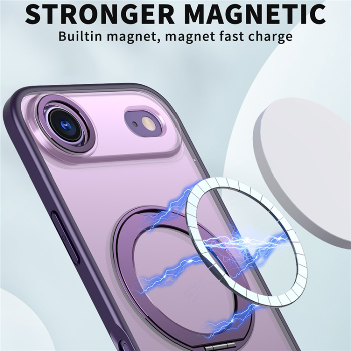 A-One Brand - iPhone Air Mobilskal MagSafe TPU + Acrylic Kickstand - Lila