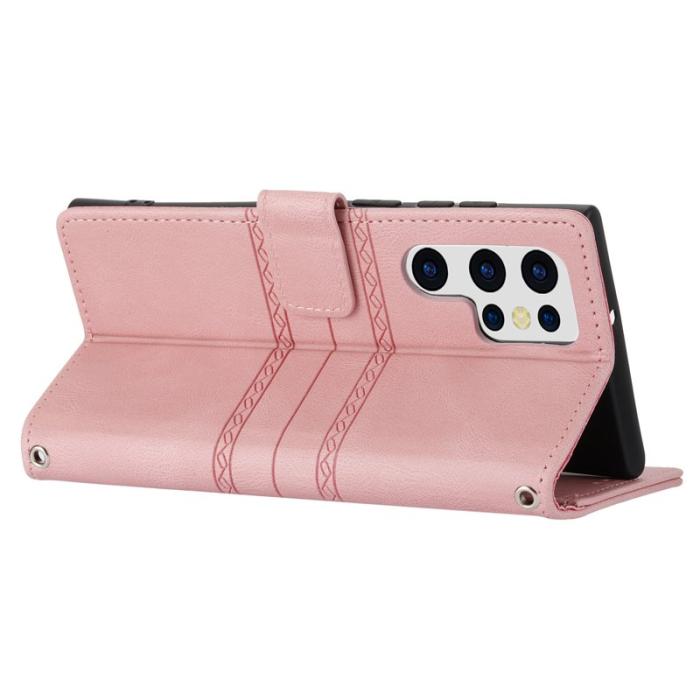 OEM - Samsung Galaxy S26 Ultra Fodral Konstläder Skin-Touch - Rosa