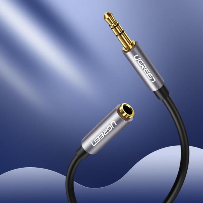 Ugreen - Ugreen AUX 3.5 mm Mini Jack Förlängning Kabel 3m - Silver
