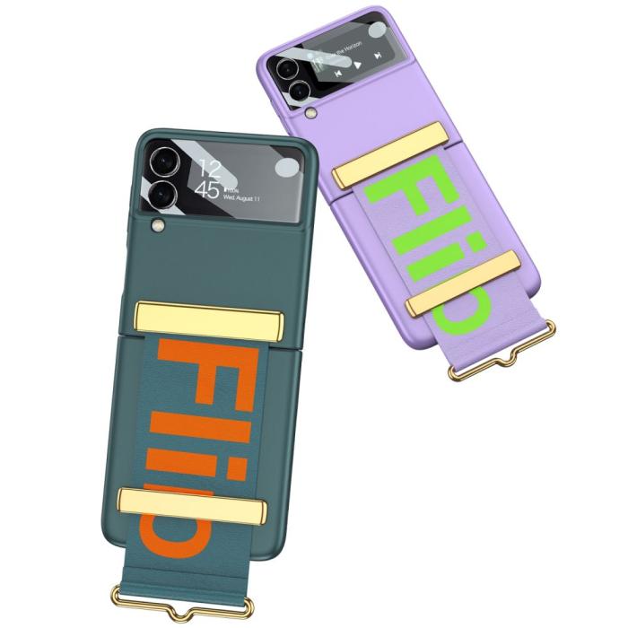 UTGATT - Galaxy Z Flip 4 Skal Icon Belt - Rosa Guld