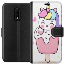 iSecrets - Plånboksfodral till OnePlus 7 med Glad enhörning