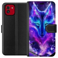 iSecrets - Plånboksfodral till Samsung Galaxy A03 med Neon Varg