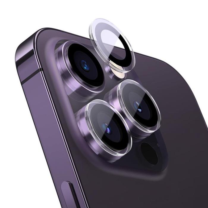 BASEUS - Baseus iPhone 14 Pro Max/Pro Max KameraLinsskydd i Härdat Glas