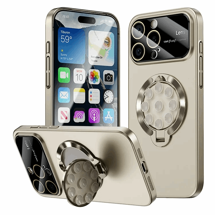 iPhone 14 Pro Max Mobilskal Magsafe Sugkopphållare Kickstand - Titan | 2353 | AlltMobil