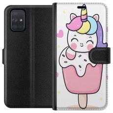iSecrets - Plånboksfodral till Samsung Galaxy A71 med Glad enhörning