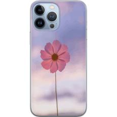 iSecrets - Genomskinligt Skal kompatibel med Apple iPhone 13 Pro Max med Rosa blomma