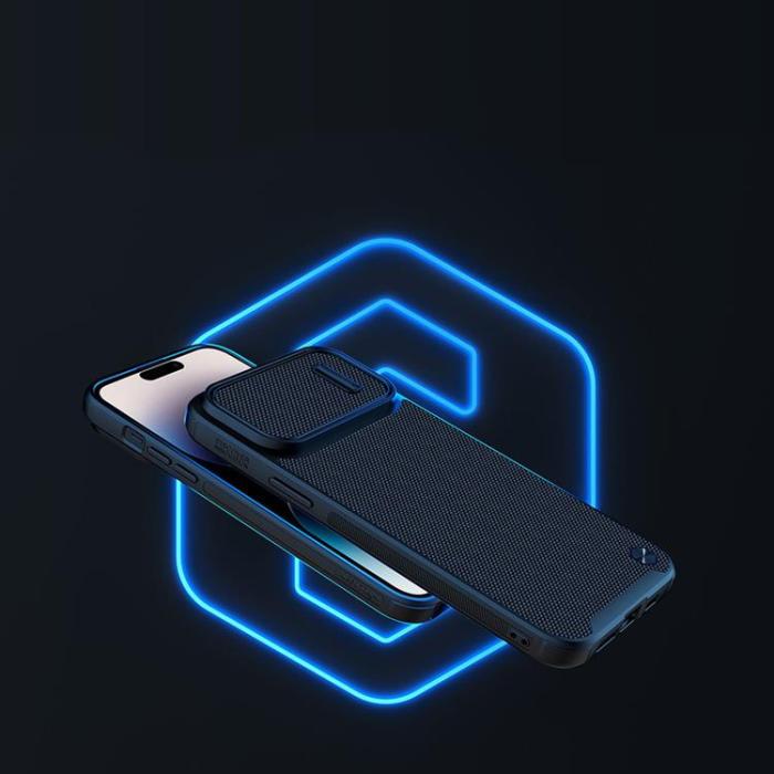 Nillkin - Nillkin iPhone 14 Pro Skal Magsafe Textured S Magnetic - Blå