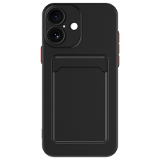 A-One Brand - iPhone 17 Mobilskal Korthållare TPU - Svart