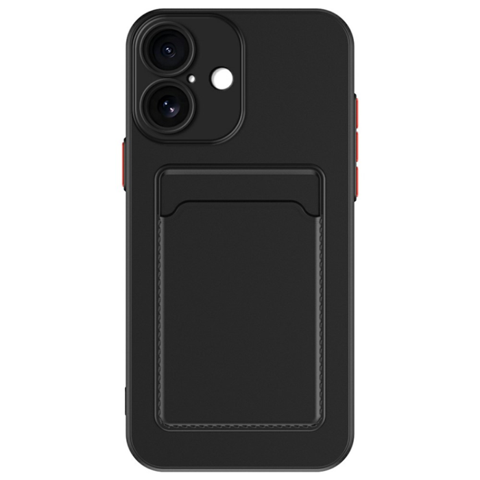 A-One Brand - iPhone 17 Mobilskal Korthållare TPU - Svart