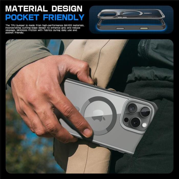 SupCase - Supcase iPhone 16 Pro Max Mobilskal Magsafe UB - Grå